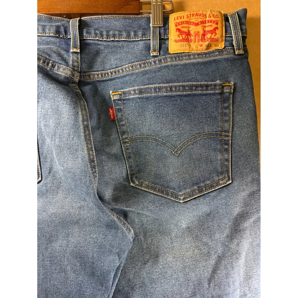 Levi's 511 Slim Fit Jeans Mens 40x30 Blue All Seasons Tech Stretch Denim
